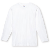 ヘビーウェイト長袖リブ無しカラーTシャツ